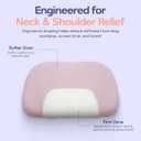 Mellow Halo Cervical Neck Pillow, Contoured Memory Foam Pillow with Dual Firm & Soft Sides, Ergonomic Support for Side & Back Sleepers, Spine Alignment, Breathable Washable Cover