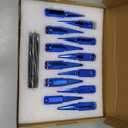 M14X2.0 Blue Wheel Spike Lug Nuts, 24 PCS Lug Nut Accessories with 1 Socket Key, Thread Spiked 4.4" Long Closed End Nuts Compatible with 2004-2014 F150, 2003-2014 Expedition