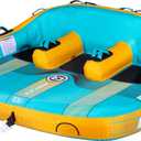 O’Brien Barca 3 Towable Tube for Boating, 3-Person Inflatable Water Tube with Dual Tow Points, Comfortable Seating, and Durable Construction
