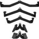 Fitvids LAT Pulldown Attachments, 5 Pieces Cable Machine Rowing Bar Set, Back Bicep Curl Tricep Lat Pull Down Strength Training Handles, Home Gym Fitness Cable Attachments with Non-Slip Rubber Coating