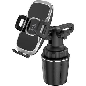 WixGear Cup Holder Phone Mount, Adjustable Long Neck Cellphone Holder for Car, Upgraded Version, Cup Phone Holder for Car with Expandable Side Arms, Compatible with iPhone Samsung Google & All Phones