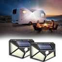 Solar RV Porch Light - Motion Activated, Waterproof Exterior RV Awning Lights for Camper, Motorhome, Travel Trailer (2 Pack)