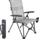 SUNNYFEEL High Back Reclining Camping Chair 500 lbs with 3-Position, Grey
