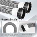 1 Pack 1 1/2 Pool Hose for Above Ground Pools 15ft Long Pool Pump Replacement Filter Hoses 1.5" EVA Swimming Pools Filter Hose for Filters Pumps, Saltwater Systems and Sand filters (Black)