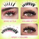 Lash Clusters Kit with Spikes Lashes Clusters Wispy 60D+80D+100D+200D Manga Eyelash Clusters D Curl 456PCS Cluster Eyelash Extensions Volume 12-18mm Individual Anime Lashes Kit Bond&Seal by WiWiLINK