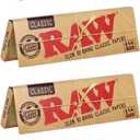 Raw Unrefined Classic 1.25 1 1/4 Size Cigarette , 50 Count (Pack of 4)