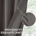 BGment Short Blackout Curtains 36 Inch Length - Thermal Insulated Drapes with Rod Pocket Room Darkening for Rv Bedroom Bathroom Window, Grey, 2 Panels, 42 x 36 Inch