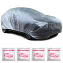 Universal Disposable Car Covers - Waterproof Plastic Car Cover for Automobiles - Universal Vehicle Cover with Elastic Band for Sedan Outdoor Snow Rain Weather, (Size L 4Pack)