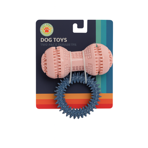 Dog Toys Two Pack Durable TPR