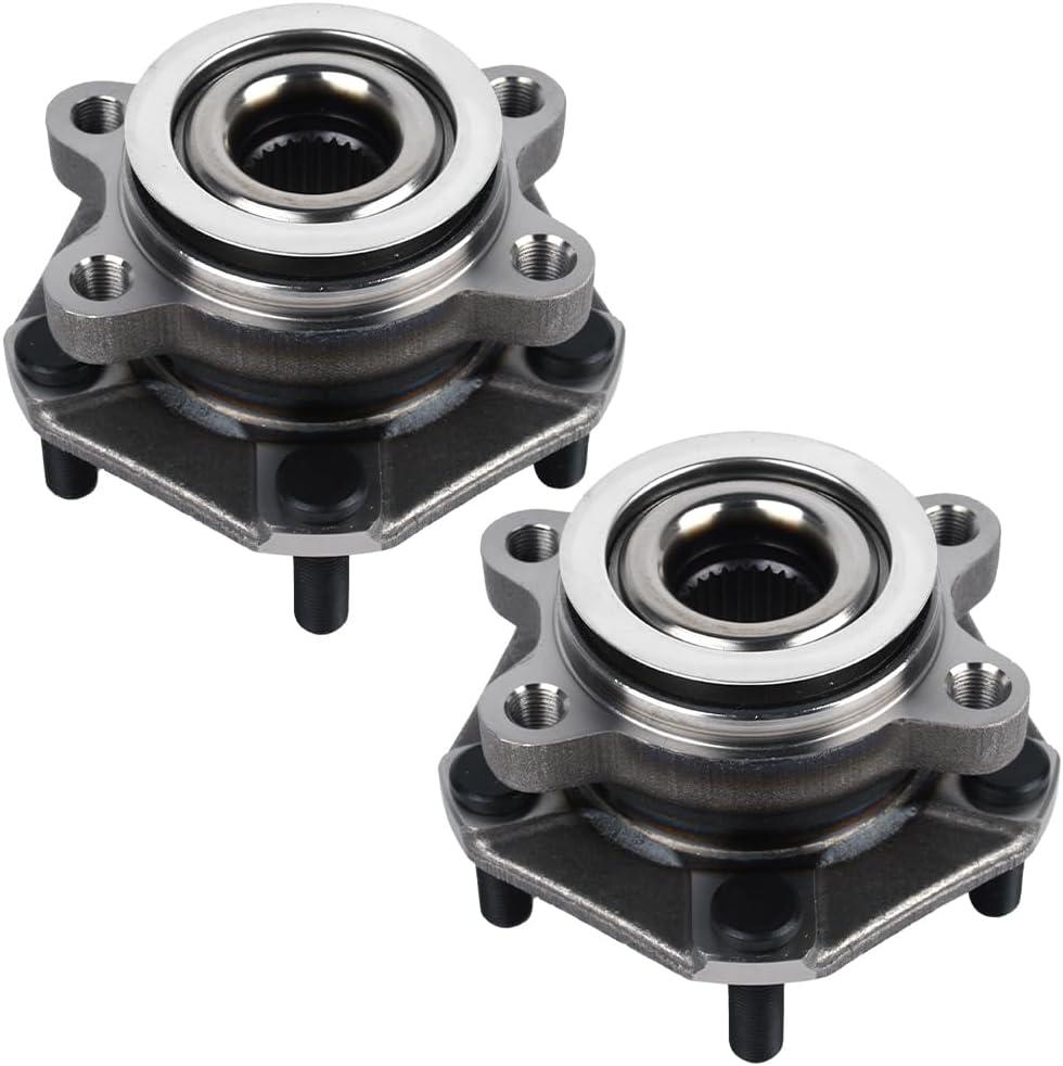 Autoround Pair 513364 Front Wheel Bearing and Hub Assembly for Nissan Sentra 2013-2019/ LEAF 2013-2017/ NV200 13-19, Chevy City Express 15-18 5Lugs