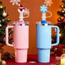 2 x Advent Calendar for Teen Girls Kids Straw Toppers Stocking Stuffers for Teen Girls Boys Christmas 2025 Advent Calendar-Christmas Straw Cover