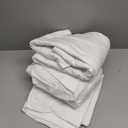 4 Piece Bed Sheet Set, 100% Cotton Jersey, Includes Super Soft, Flat and Fitted Sheets, Pillowcase, King, White, Sol
