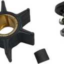 Boat Marine 0393630 Water Pump Impeller Kit with 5005440 Thermostat Kit for Johnson Evinrude OMC Outboard 20 25 30 35 HP Engine Motors Replace 393630 18-3382 18-3543