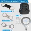 Open Top Handcuff Holster Fits Hinged and Chain Cuffs, Law Enforcement Holder for Duty Belt, Polymer Belt Clip Case With Quick Release, Black (Not Fit ASP)