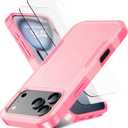 RonShieh Magnetic for iPhone 17 Pro Max Case [Compatible with MagSafe] [Shockproof] [Heavy Duty Protection] Pocket-Friendly & Tough Non-Slip Protective Phone Cover for iPhone 17 promax 6.9", Pink