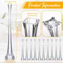 Inbagi 10 Pcs Eiffel Tower Vase for Wedding Centerpieces 20 Inch Clear Tall Skinny Vases Glass Flower Stand Floral Container for Living Room Home Crafts Wedding Reception Birthday Baby Shower Decors
