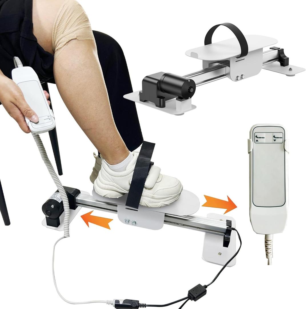 FSA/HSA Eligible Electric Knee Glide for Knee Replacement Recovery Aids Kit Knee Therapy Exercise Strengthening Equipment for PCL ACL MCL Knee Surgery Before and After White