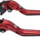 Brake Clutch Lever Set Replacement for Kawasaki Z900 Z650 Ninja 650 650R ER-6F EX650 2017-2023 Vulcan S 650 2015-2022 Z650RS Versys1000/ ZX-4R 2023 Extendable Motorcycle Levers(Red)