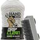 Grip Clean Hand Cleaner for Auto Mechanics, Heavy Duty Pumice Soap & Fingernail Brush, Tool Shop, Garage, Commercial, All Natural, Men, Women, Grit Cleansing, Sensitive Skin - 32oz Pump Top & Brush 12.8 Oz