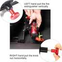 Under Seat Quick Release Roll Bar Fire Extinguisher Mount Bracket Compatible with Chevrolet Corvette C6 2005-2013,Adjustable 2 Clamps Vehicle Fire Extinguisher Bottle Tie Bracket Billet (Style A)