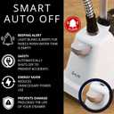 SALAV Heavy Duty Smart Auto Shut-off Commercial Full-Size Garment Steamer, Beeping Alert when Water Runs out, Foot Pedal Control, XL 3L (101.5 oz) Tank, 1800 watts, 90+min of Continuous Steam, White