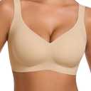 Ubras Breathable Jelly Wireless Bra, Supportive Seamless Bra for Women Comfortable Bra S