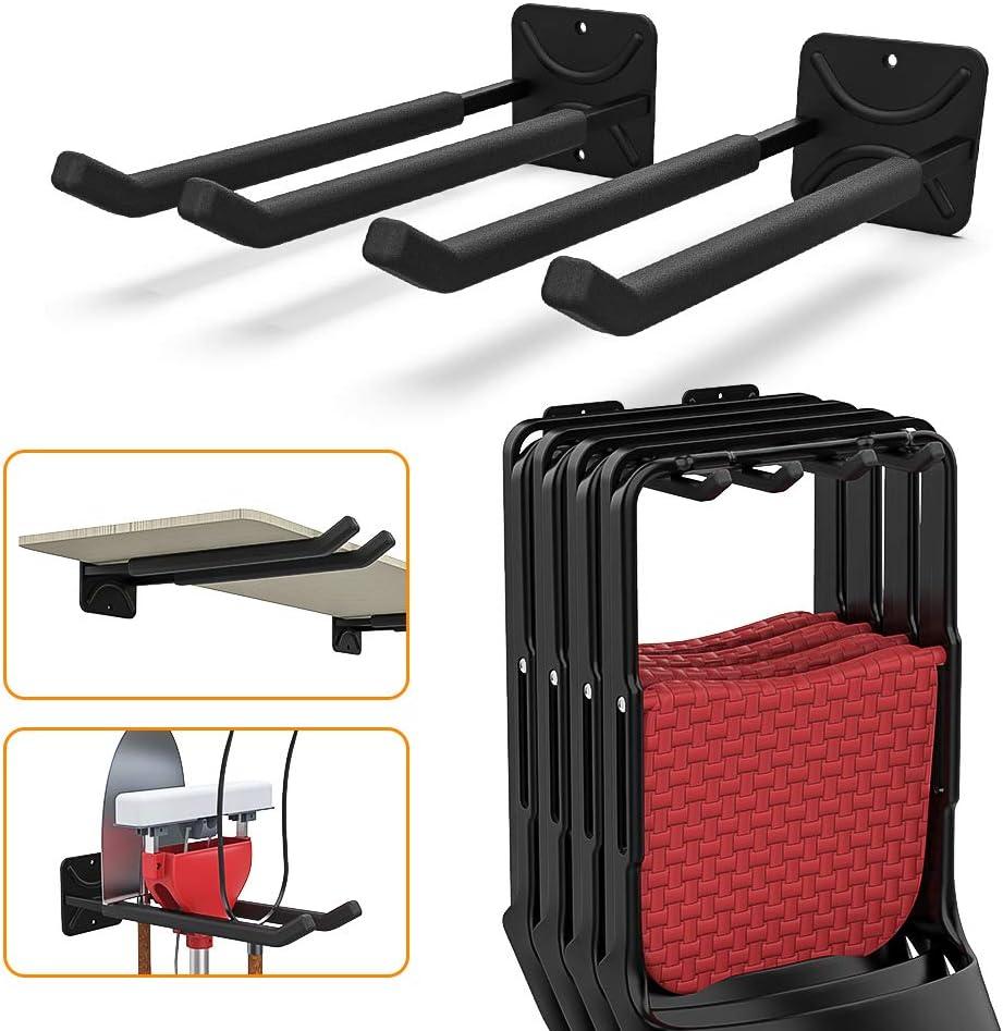 TORACK Garage Hooks Heavy Duty Tool Organizer, Wall Mount Hanger Rack Garage Storage Utility Hooks for Car Tires, Ladders, Chairs, Strollers, Power Tools, Garden Tools (Pack of 2, 12.4" Hook)