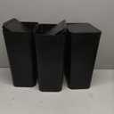 N. NETDOT 3 Pack Small Trash Can with lid, 3 Gallon Bathroom Trash Can,Garbage Can Slim Trash Bin Waste Basket for Bathroom,Kitchen,Bedroom,Living Room,Office,Laundry - Black