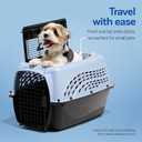 Petmate Dog Crates for Small Dogs & Cat Carriers, Two-Door Plastic Pet Kennel, Top & Front Loading, Made in USA, 24", Blue, 24.1"L x 16.8"W x 14.5"H