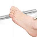 BWE Brushed Nickel Shower Foot Rest Bar, Stainless Steel Bar Corner Shower Foot Rest for Shaving Legs, Non-Slip Knurled Shower Step, Wall Mounted Bathroom Shower Shaving Foot Rest