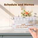 Desk Calendar, Weekly Page, Planner Notepad with Daily Schedule, 54 Sheets for 2026, Memo, One Poem One Day, Tabletop Use, Classy For Christmas or New Year