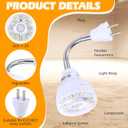 Yahenda 3 Pack Motion Activated LED Night Light Plug in Smart Dusk Dawn Sensor Light PIR Infrared Sensor Motion Detector Lamp Flexible Rotating for Hallway Stairway Garage Basement(Warm White)