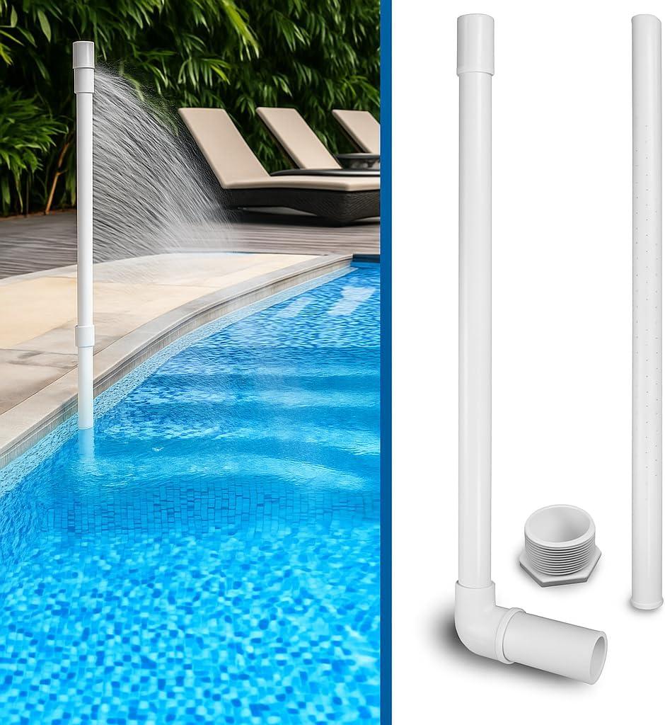 Pool Cooler for Cooling Your Swimming Pool | Made in USA | for In-Ground Pool | Easy Install | No Removal of Pool Return Jet Eye Ball Seating Wall Fitting | Cools Pool by 8 to 10 Degrees. (2 Feet Sprayer)