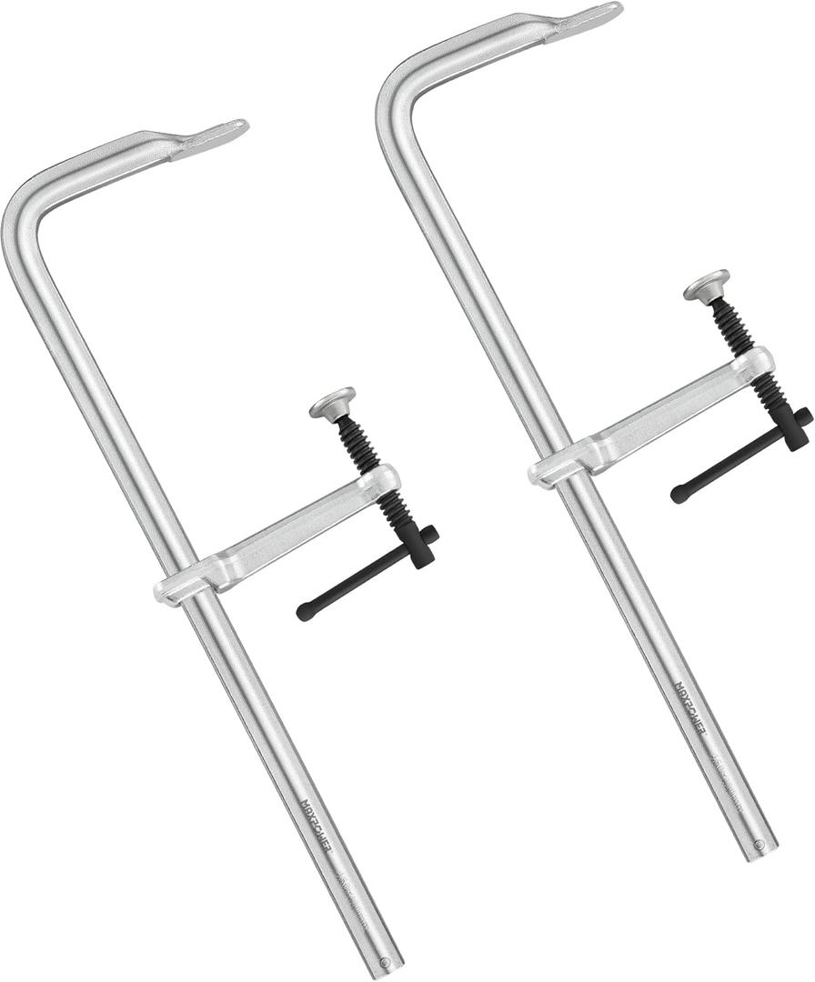 MAXPOWER 18 inch F Clamp, 4-3/4 inch Throat depth, Max Jaw Opening 18-inch Heavy Duty Clamps for Welding, Pack of 2