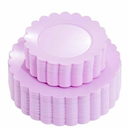 supernal 100pcs Ivory Plastic Plates Fancy Disposable Scalloped Plates for Party Heavy Duty for Party,Wedding,Brthdays Bridal Shower Plate Include 50 Plastic Dinner & Dessert Plate, Light Purple