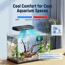 AQUASMITH Aquarium Chiller Fan,Fish Tank Cooler with Temperature Control,Minimum Setting 59,Auto Start/Stop,Refrigeration Effect 3-7,3-Speed Modes,for Axolotl Seawater Freshwater Coral Grass Tank