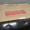 LOAAO 24X32 Inch Bathroom Mirror with Wood Grain Colored Metal Frame, Rounded Rectangle Metal Framed Bathroom Mirror, Anti-Rust, Hangs Horizontally or Vertically