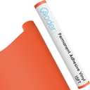 Aoder Orange Permanent Vinyl - Matte Orange Adhesive Vinyl Roll with PET Backing Compatible with All Cutting Machine, 12" x 15FT for Mug, Car, Decor Sticker, Craft, Scrapbooking, Signs