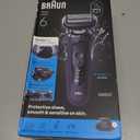 Braun Series 6 6040cs Electric Shaver with Charging Stand, Precision Trimmer, Wet & Dry, Rechargeable, Cordless Foil Shaver, Blue