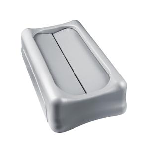Rubbermaid Commercial Products SLIM JIM Swing Lid for Use with 16/23 GAL Vented Slim Jim Containers, for Kitchens/Classrooms/Offices/Back of House, Black (Gray)
