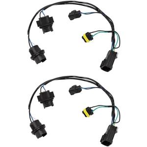 PANNUOSCS Headlight Wiring Harness Assembly Headlamp Socket Compatible with 2008-2014 Chevy Silverado 1500 2500HD 3500HD Replaces#645-745 15841609 25962806 (2 pcs)