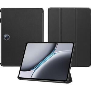 for OnePlus Pad 2 12.1" Tablet Case,Ultra Slim PU Leather Folding Protective Cover Case with Trifold Stand Soft TPU Back Shell,Full Protection, Scratch Resistant for OnePlus Pad 2 2024(Black)