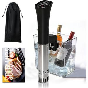 Sous Vide Cooker, Wine Chiller, 1000W, Immersion Circulator Sous Vide Machine, Suvee Cooker with Accurate Temperature & Timer, Fast Heating, Cookbook, Easy to Store, Home Kitchen Use