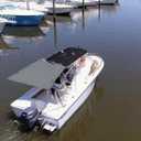 T-Top Boat Shade Kit Yacht T-Top Canopy Extension Extender Sun Shade Easy Install Extend Shaded (70"x82"x59")