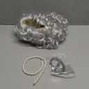 ANOGOL Hair Cap+ 5pcs Old Lady Wig Set Grandma Wigs Granny Wig and Accessories Grey Curly Wigs Old Lady Costume Women 100 Days of School Outfit Halloween Party (Glasses+ Eyeglass Chain+ Necklace)