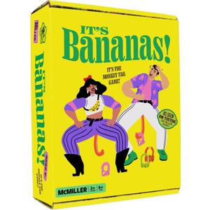 Its Bananas! The Monkey Tail Game  Funny Family & Party Game for Kids & Adults | Hilarious Gift for Birthday, Christmas, Bachelorette, Thanksgiving, White Elephant