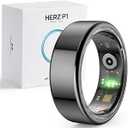 Herz P1 Smart Ring for Women & Men - (Size 13) 24/7 Health Metrics Fitness Ring, Tracks 20+ Biometrics, 6 Day Battery Life, Waterproof Stainless Steel, Free APP for iOS Android, No Subscription