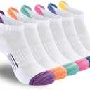 ATBITER Womens Ankle Socks 6 Pairs Cushioned Running Athletic No Show Socks With Tab