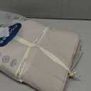 MooMee Bedding Duvet Cover Set 100% Washed Cotton Linen Like Textured Breathable Durable Soft Comfy (Heathered Almond Milk Grey, Twin 68"x90")