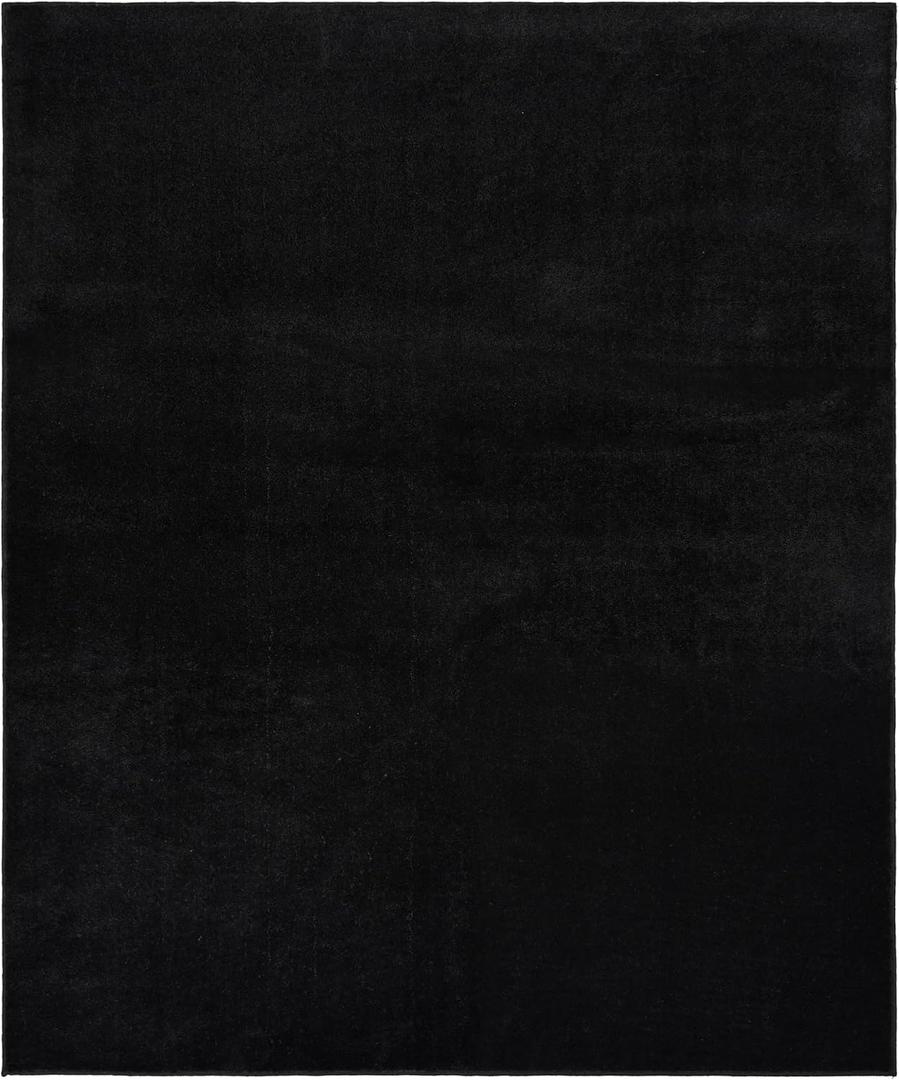 Garland Rug Gramercy Washable Bath Rug  Soft, Plush, Absorbent, Quick-Dry, Durable, Cut-to-Size Unbound Edges for Easy Cutting, 5 ft. x 6 ft., Black